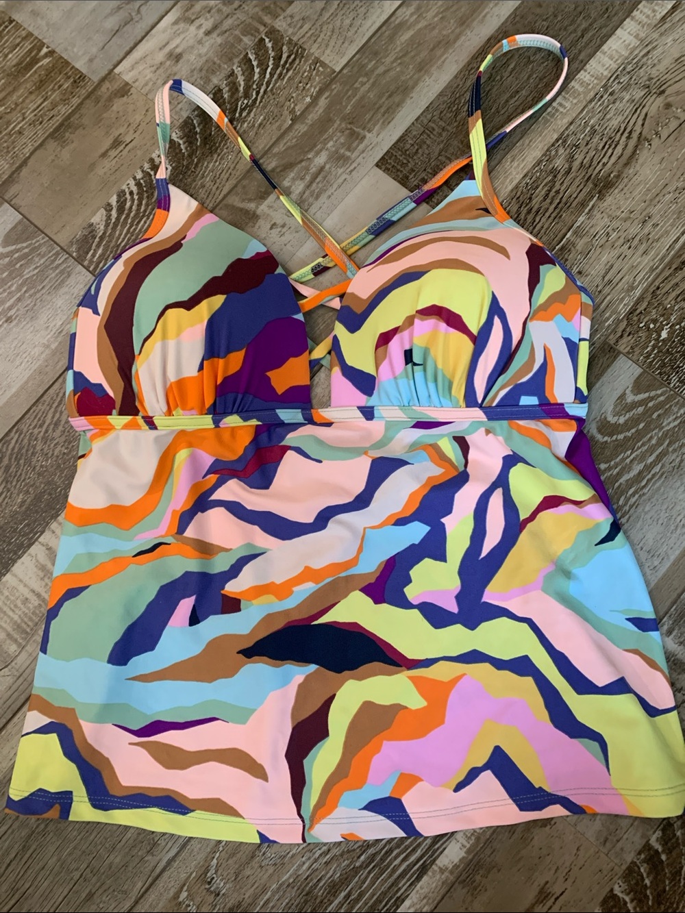Salt + Cove Multi-Color Tankini Top